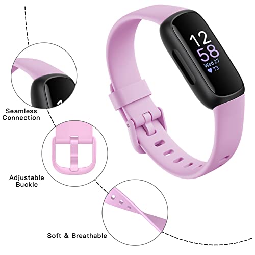 Farluya 10-Pack Small Silicone Fitbit Inspire 3 Replacement Bands for Women & Men