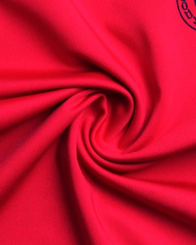 Boys Long Sleeve Rash Guard Swim Shirt - UPF 50+ Sun Protection - Size 12 Red