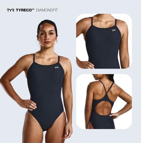 TYR Women's TYReco Solid Diamondfit One-Piece Swimsuit - Royal / 36