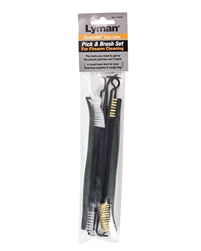 6-Piece Firearm Cleaning Pick and Brush Set - Brass and Nylon