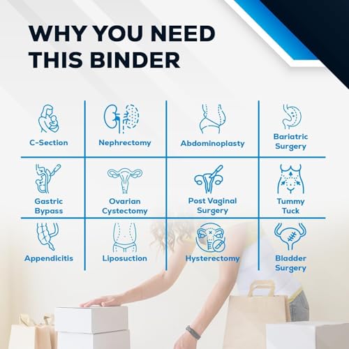 Abdominal Binder Waist Support Belt - Compression Wrap for Men & Women