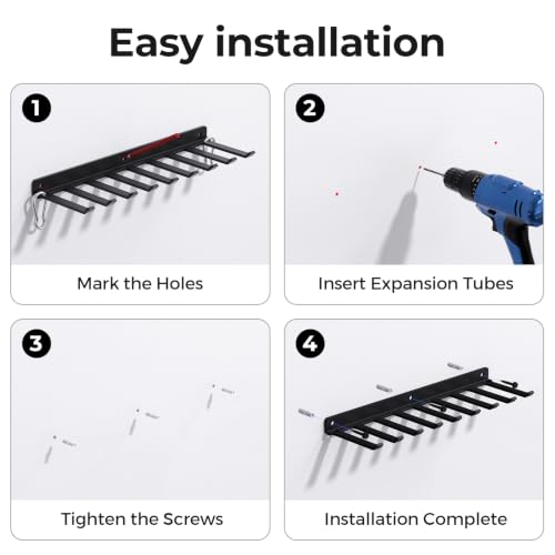 Heavy-Duty Wall-Mounted Storage Rack for Gym Accessories - Medium 1 Pack
