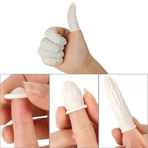 Latex Finger Cots - Medium Size, 400 Count Disposable Rubber Tips
