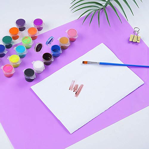 3 Pcs Silicone Mats for Crafts - Heat-Resistant, Blue, Purple & Yellow
