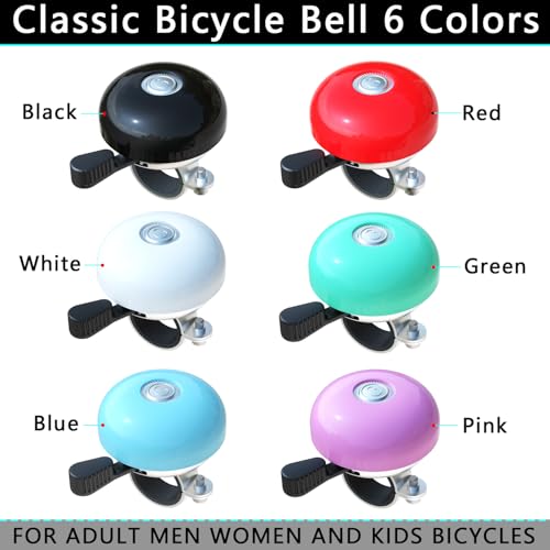 Greallthy Black Left Hand Bicycle Bell for Adults & Kids, Loud Cycling Horn