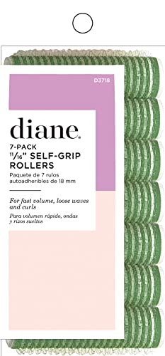 Self-Grip Hair Rollers - 11/16 Inch, Green - 7 Pack