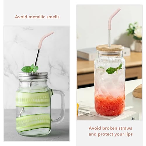 18-Piece Silicone Straw Tips Set for Metal Straws - Colorful Variety