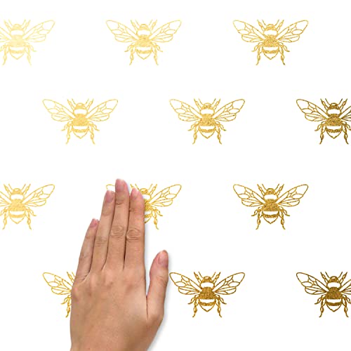RoomMates RMK4957SCS Gold Bee Peel and Stick Wall Decals