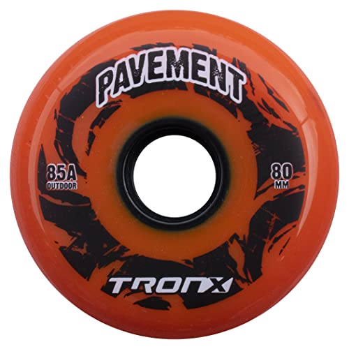 Outdoor Inline Roller Skate Wheels 4-76mm & 4-80mm 85A Hard Urethane - 8 Pack