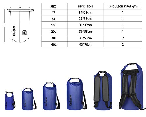 Floating Waterproof Dry Bag for Kayaking - 2L Blue