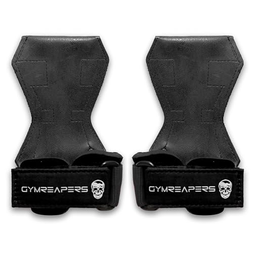 Weight Lifting Grips with Neoprene Wrist Support - Black, Medium