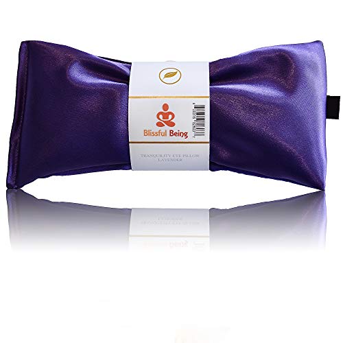 Amethyst Lavender Silk Eye Pillow for Meditation & Relaxation - Blissful Being