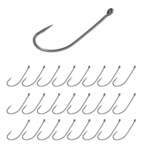 Reaction Tackle 1/0 Weedless Neko & Wacky Hook - High Carbon Steel, 25-Pack