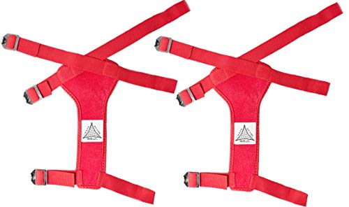 DeltaFlex Replacement Harness for Adult Baseball Leg Guards - Red
