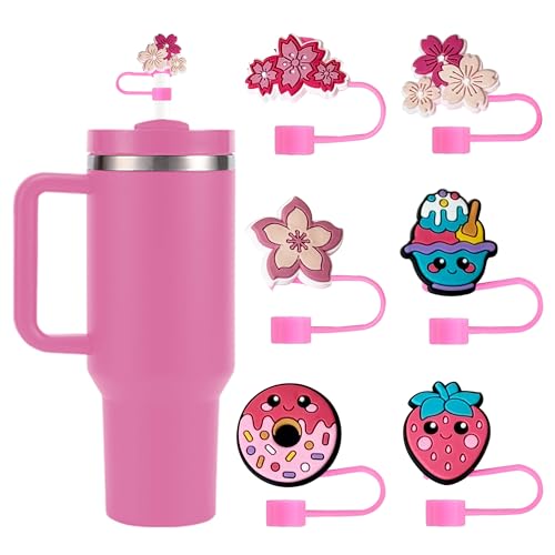 6-Pack Silicone Straw Covers for 10mm Wide Straws - Dust-Proof Reusable Caps