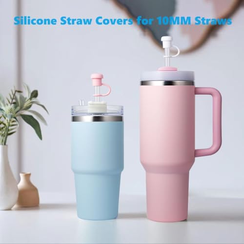 Cute Straw Covers for Stanley Cups - 6-Pack Silicone Toppers