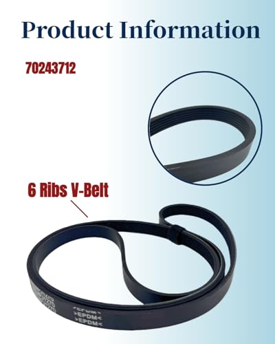 6-Rib Drive Belt Replacement for Vega V-Belt & Xbike
