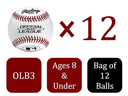 Rawlings Official League Youth Practice Baseballs - Pack of 12