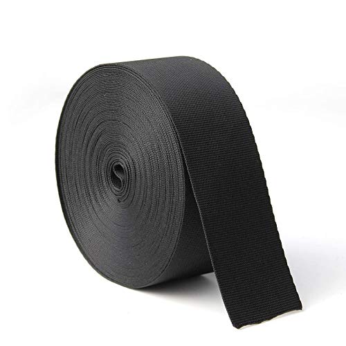 1.5 Inch Wide Nylon Webbing Strap - 10 Yards, Black