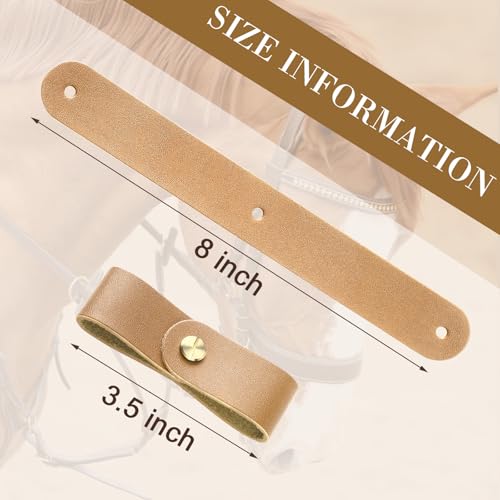 Khaki Leather Breakaway Horse Halter Replacement Straps - 6 Pack