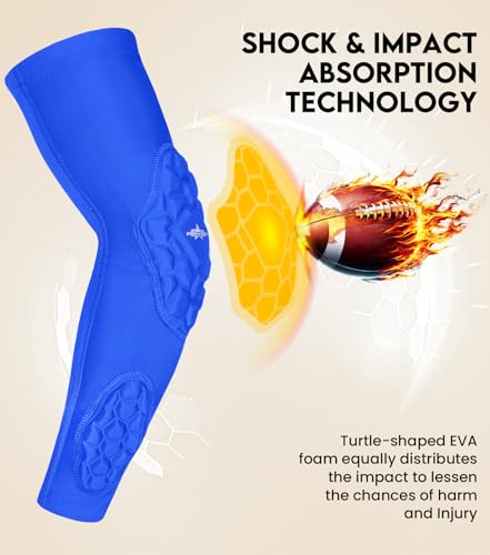 Football Padded Arm Sleeves Youth & Adult, Forearm Protection