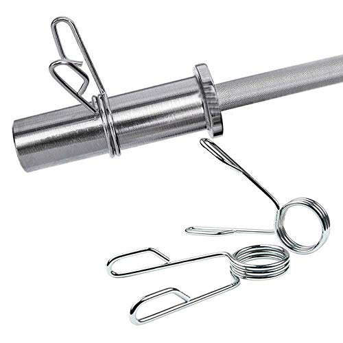 Aebor 4 Pieces 2 Inch Dumbbell Spring Clips, Olympic Barbell Clamps Locking Collars Clips,Weightlifting Exercise Fitness Training Supplies