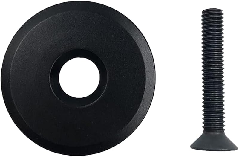 Black Bike Front Fork Stem Top Cap - 1-1/8 Inch (28.6mm)