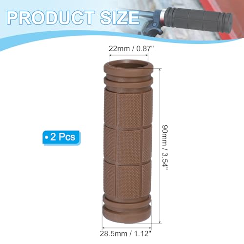 Durable Bike Handlebar Grips - Brown, 3.54" x 0.87"