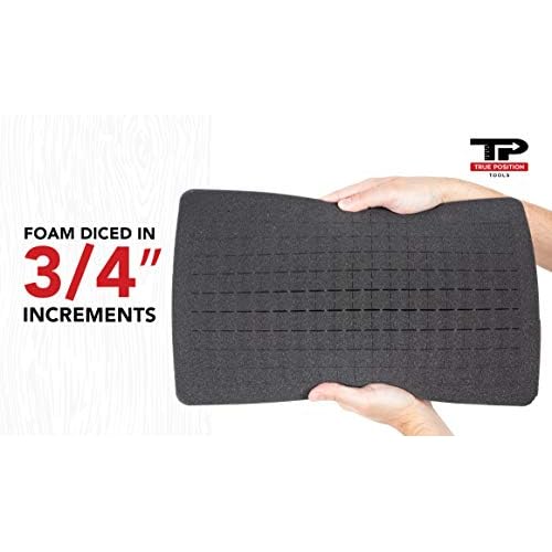True Position Tools - Universal Hard Carrying Case with Premium Kaizen Pick and Pluck Foam - Protects Electronics, Tools, Cameras and Testing Equipment, 17 x 12 x 3 In.