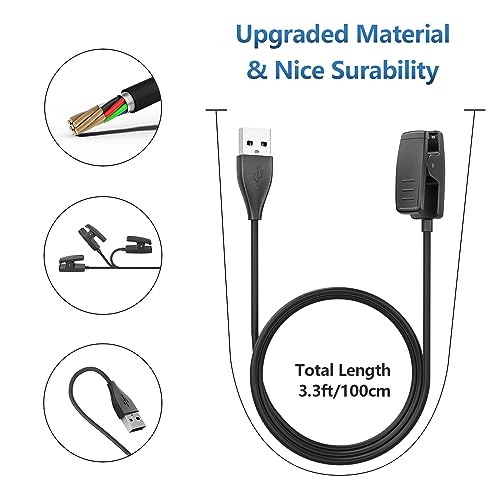Garmin Smartwatch USB Charging Cable - Compatible with Lily, Forerunner, Vivomove