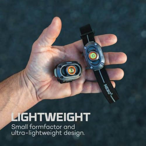 NEBO Mycro 250 Lumen Rechargeable Headlamps 2-Pack - Black, Compact & Adjustable