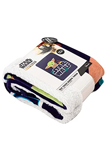 Silk Touch Sherpa Throw Blanket - The Mandalorian Snack is The Way, 40" x 50"
