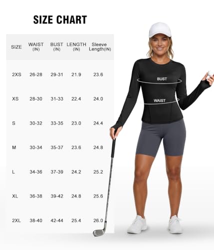 CL Convallaria Women's Long Sleeve Compression Shirt - Athletic Top (Medium, Black/White/Haze Blue/Light Pink) - Underscrubs