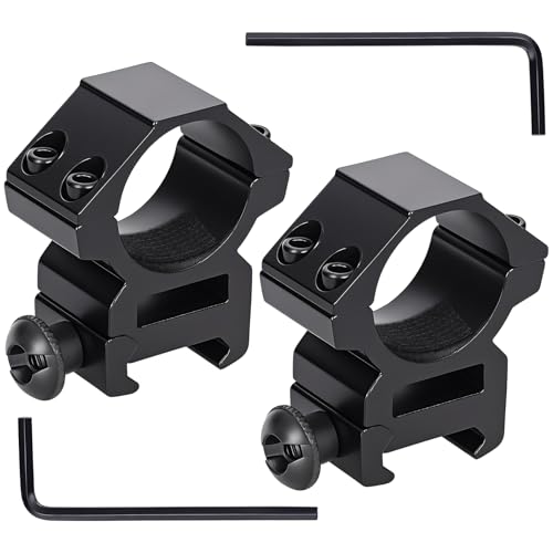 1 Inch Scope Rings Set for Picatinny Rails - 2 Pcs with Wrenches