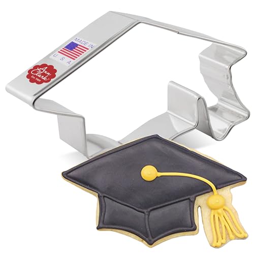 Graduation Cap Cookie Cutter - Large 4.5 Inch, Made in USA