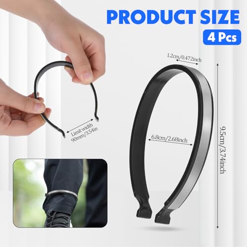 4 Pack High Reflective Cycling Trousers Clips - Safety Ankle Bands