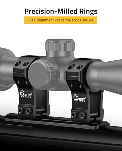High Profile 1 Inch Dovetail Scope Rings Mount - 2 Pieces