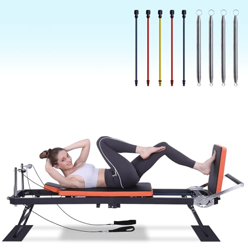 Foldable Pilates Reformer with Jump Board - Home Gym Equipment