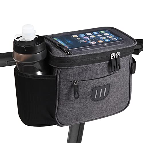 Large Bicycle Handlebar Bag with Touch Screen Pouch | 8.6" x 5.9"