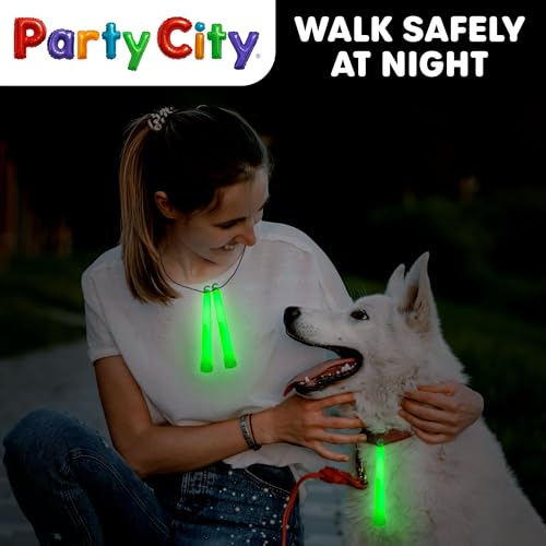 Party City Green Glow Sticks Bulk Pack 6¡±- 50pk Glow in the Dark Sticks for Kids, Waterproof Camping Survival Ultra Bright Emergency Light Stick with String, Neon Glowsticks Party Supplies Favors