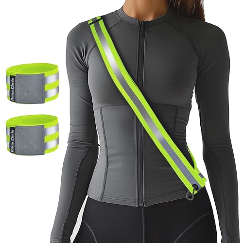 Reflective Running Gear Set - High Visibility Sash & Armbands for Safety