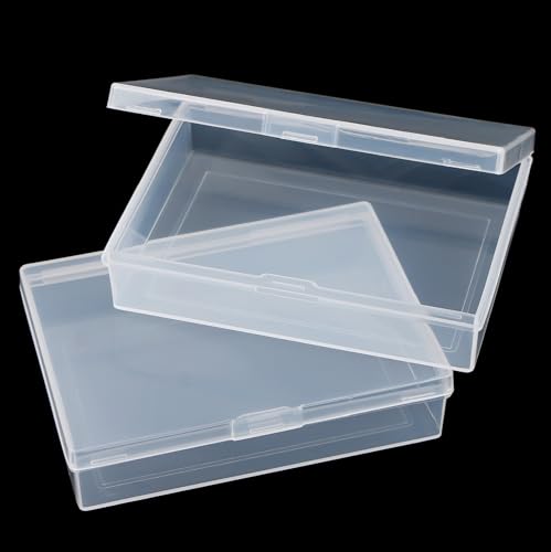 Clear Playing Card Storage Case - 2 Pack, Compact Plastic Deck Holder
