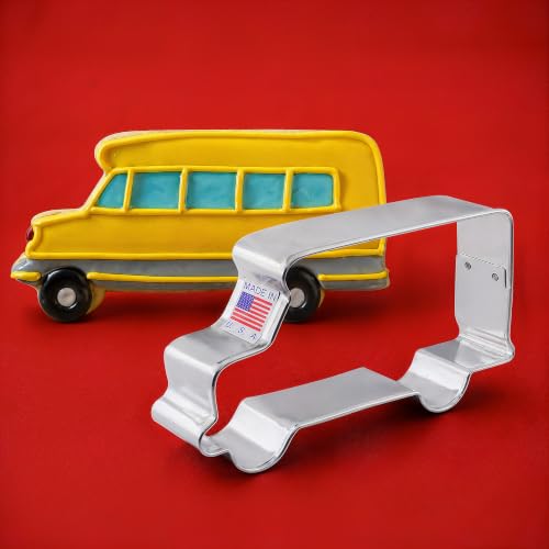 School Bus Cookie Cutter - 4.5 Inch, Made in USA