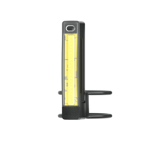 Knog Plus Front Bike Light - COB LED Bicycle Light - Bike Headlight Mounts on Handlebars, Front Forks, Helmet or Clips on Clothing - USB Rechargeable, Waterproof, Ultralight Cycling Safety Light,Black