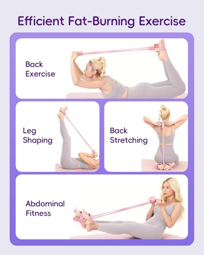 6-Tube Pedal Resistance Bands for Full Body Workout