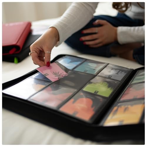 Durable 9-Pocket Trading Card Binder for 360 Cards - Black