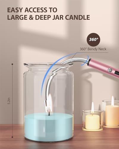 Rechargeable Electric Candle Lighter - Windproof, D-Pink