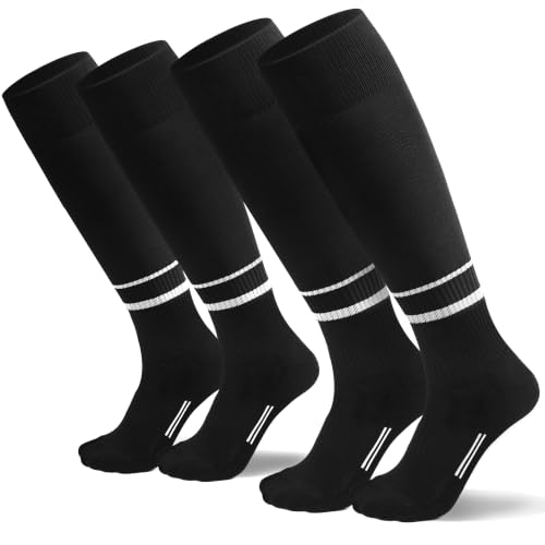 Soccer Referee Socks - Cushioned Support, Large Size, 2 Pairs