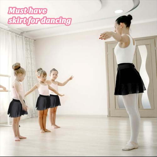 Girls Ballet Dance Skirt - Elastic Chiffon Wrap for 4-6 Years