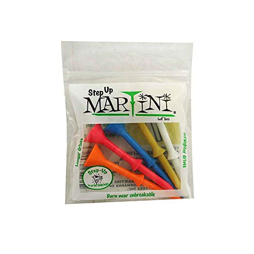 Martini Step-Up Golf Tees - 3 1/4 Inch Height, Pack of 5